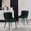 2X Green Velvet Dining Chairs Diamond Seat Padded Kitchen Dining room Chairs