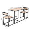 Industrial Living Room Dinette Table and Chair Set Small Space Compact Breakfast