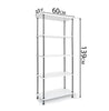 5 Tier Shelving Display Unit Versatile Wall & Pantry Storage Modern Wooden Metal