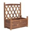 Wooden Raised Garden Bed Outdoor Above Ground Planter Box Basket Hanging Trellis