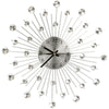 33cm Living Room Diamante Beaded Crystals Jeweled Sunburst Wall Clock Home Decor