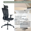 Office Chairs Mesh High Back Ergonomic Boss Chair Adjustable Height and Headrest