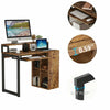 Computer Working Desk Study Table Workstation with Open Shelves for Home Office