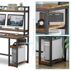 Computer PC Desk with Hutch and Shelves Study Table Workstation for Home Office