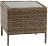 Outdoor Rattan Garden Furniture 3PCS Bistro Set Patio Wicker Table & Chair Set.