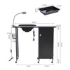 Manicure Table Salon Nail Art Station Beauty Desk W/Dust Collector & Lamp Black