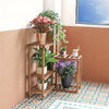 Wood Plant Stand Floral Design Step Style 4 Tier Corner Shelf Flower Planters Ho