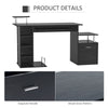 HOMCOM Wood Computer Desk Laptop Workstation Drawer Shelf for Home Office