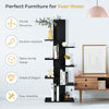7 Tier Bookshelf Display Bookcase Tree Shaped Storage Rack Shelves Plant Stand