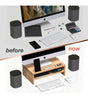 ❗Monitor Stand Bamboo with Storage Organizer 2 Tier PC Stand Laptop Riser