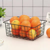 2pcs Bathroom Iron Storage Basket Metal Wire kitchen Tray Desk Mesh Basketry Box