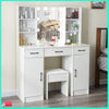 Bedroom Makeup Desk Vanity Set Dressing Table With LED Lights Mirror & Stool UK