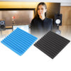48pcs Blue&Black Studuio Soundproofing Acoustic Wedge Foam Tiles Wall Panels UK