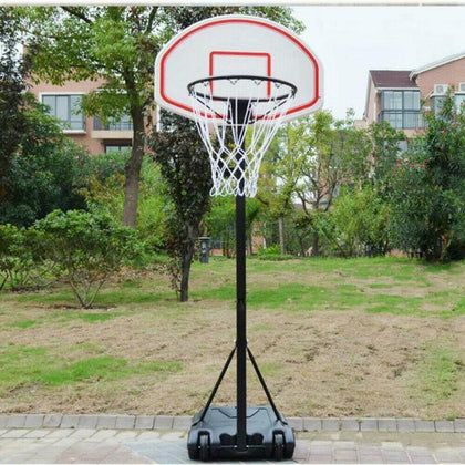 Free Standing Basketball Net Hoop Backboard Adjustable Stand Set Wheels Portable