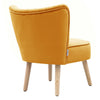 Velvet Oyster Occasional Chair Fluted Bedroom Living Room Accent Seat Wood Legs