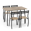 5 Pieces Kitchen Dining Set Modern Breakfast Table and 4 Chairs Space-saving