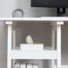 Computer Writing Desk w/ Shelf PC Workstation for Home Office White