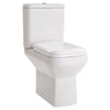 Modern Close Coupled Toilet Bathroom White Ceramic Soft Close Seat WC Pan Home