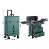 Green Rolling Beauty Makeup Trolley Travel Drawer Suitcase Hairdressing Nail Box