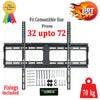 TV WALL BRACKET MOUNT SLIM FOR 32 40 42 50 63 72 INCH FLAT 3D LCD LED PLASMA