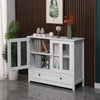 White Sideboard for Living Room, Display Cupboard for Kitchen Large Cabinet
