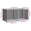 Chicken Cage Farm Chicken Coop with Roof Anthracite Galvanised Steel