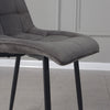 Glass Dining Table and 2 / 4 Grey Chairs Optional Lounge Office Home Furniture