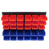 30 X Plastic Bins Wall Mounted Storage Garage Tools Small Parts Organizer Rack