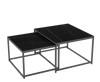 2X Marble Rectangle Nesting Table Scratchproof Coffee Table Living Room Kitchen