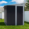 5X7FT Steel Metal Outdoor Garden Tool Storage Shed Bike Bin Store PentRoof Shelf