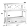 Console Table Large Capacity Drawer & Wide Open Shelf Storage Sofa Table Bedroom