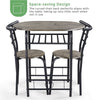 3-Piece Bar Table Set w/ Storage Shelf and 2 Stools for Dining Room/ Kitchen
