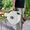 Portable Hose Reel 20+2m Wall Mounted Hose Reel Retractable Auto Rewind Watering