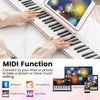 Portable 88 Keys Digital Piano Electric Keyboard W/ Bluetooth MIDI Function