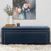 Velvet Upholstered Bench Storage Ottoman Bedroom Tufted Button Seat Blanket Box