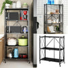 Metal Shelving Unit Storage Racking Display Organiser Rack Kitchen Corner Shelf
