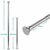 50-240cm Spring Loaded Net Voile Extendable Tension Shower Curtain Rail Pole Rod