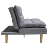Grey Upholstered 3 Seater Fabric Sofa Bed Sleeper Recliner Couch Settee Sofabed