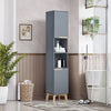 Modern Wooden Bathroom Tall Slim Cabinet Cabinet Storage Shelves Rack Cupboard