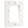 8 Piece TV Cabinet Set High Gloss White Engineered Wood Q5V9