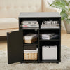 Mobile Home Office Filing Cabinet Printer Stand Unit 360 Degree Casters w/ Door