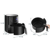 7L Air Fryer with Timer Non-Stick Basket Healthy Low Fat Oil Frying Oven 1800W