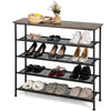 5-Tier Entryway Shoe Rack Industrial Shoe Organizer Freestanding Storage Shelf