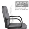 Leather Office Chair Computer Desk Chair Ergonomic Swivel Chair Home Study Grey