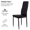 Wood Dining Table and Chairs 4 / 6 Set Pu Leather Seat Kitchen Room Furniture