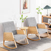 2pcs Relax Rocking Chair Lounge Chair Recliner Armchair Upholstered Chair BT