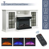 Electric Fireplace Heater Entertainment Console TV Stand Unit 3-Color LED Flame