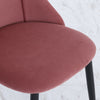 4x Velvet Dining Chairs Padded Seat Retro Metal Legs Office Kitchen Lounge Chair
