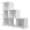 White 3 Tier 6 Cube Storage Bookcase Shelf Display Unit Grey Fabric Shelving Box