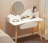 Modern Dressing Table w/ Mirror Organiser Set 3 Drawers Vanity Makeup Desk Wood